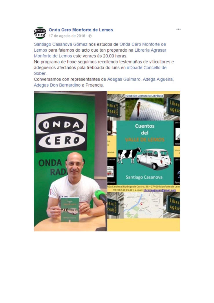 Entrevista en Onda Cero